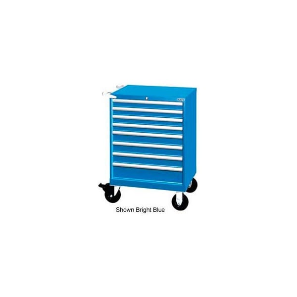 Lista International Lista 28-1/4"W Mobile Cabinet, 8 Drawer, 90 Compart - Light Gray, Individual Lock XSST0750-0801MLGRG - main